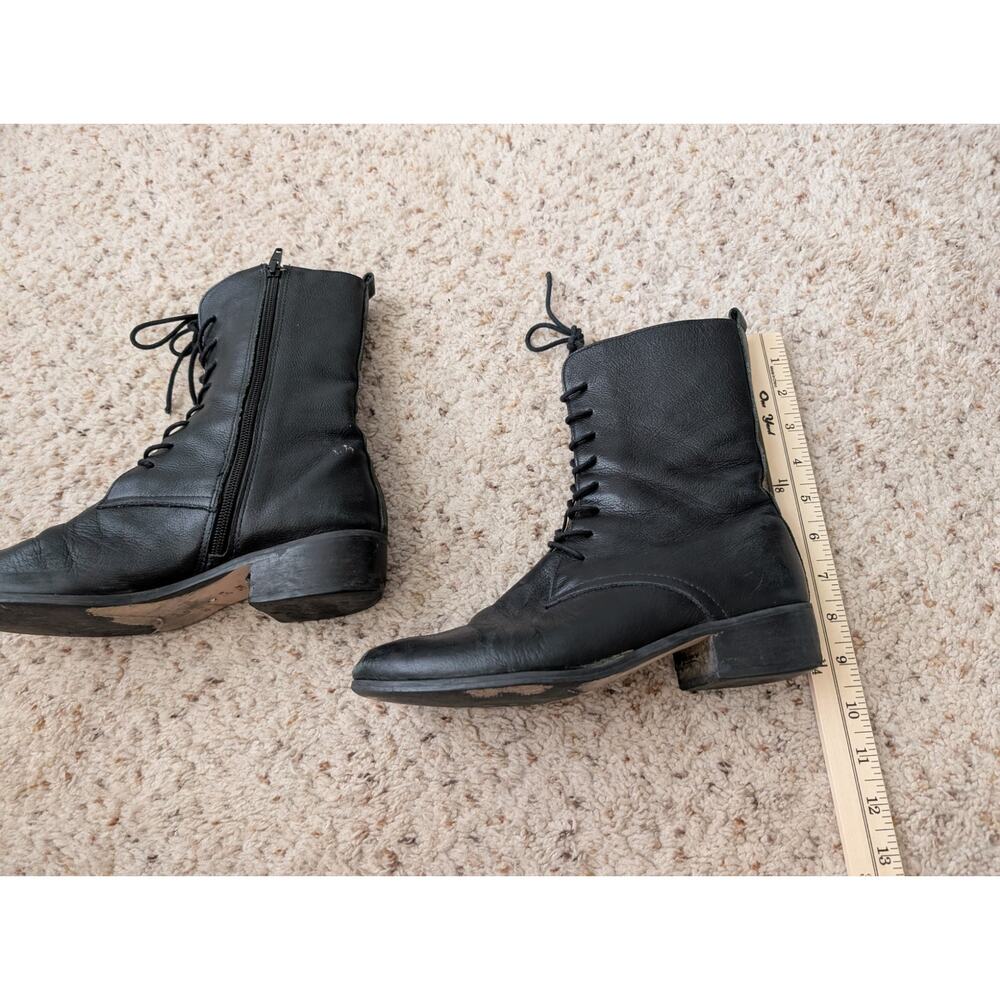 Corso Como black leather lace up boots View 6